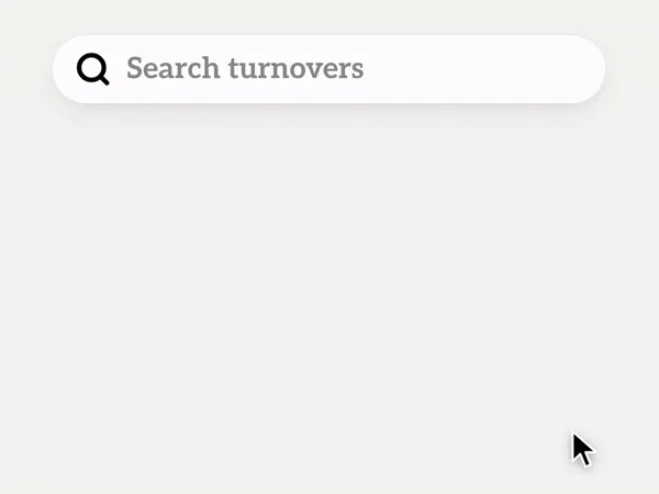 Searching past turnovers